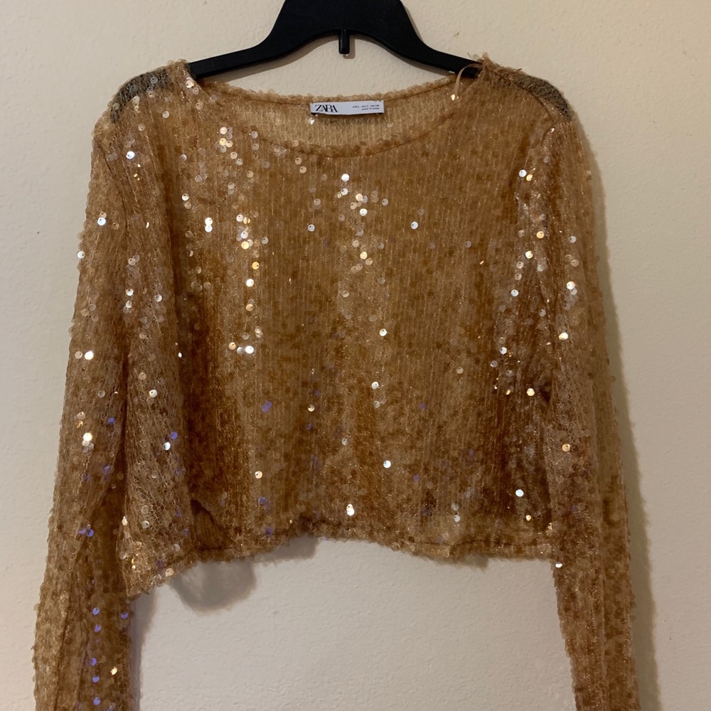 Gold sequin top